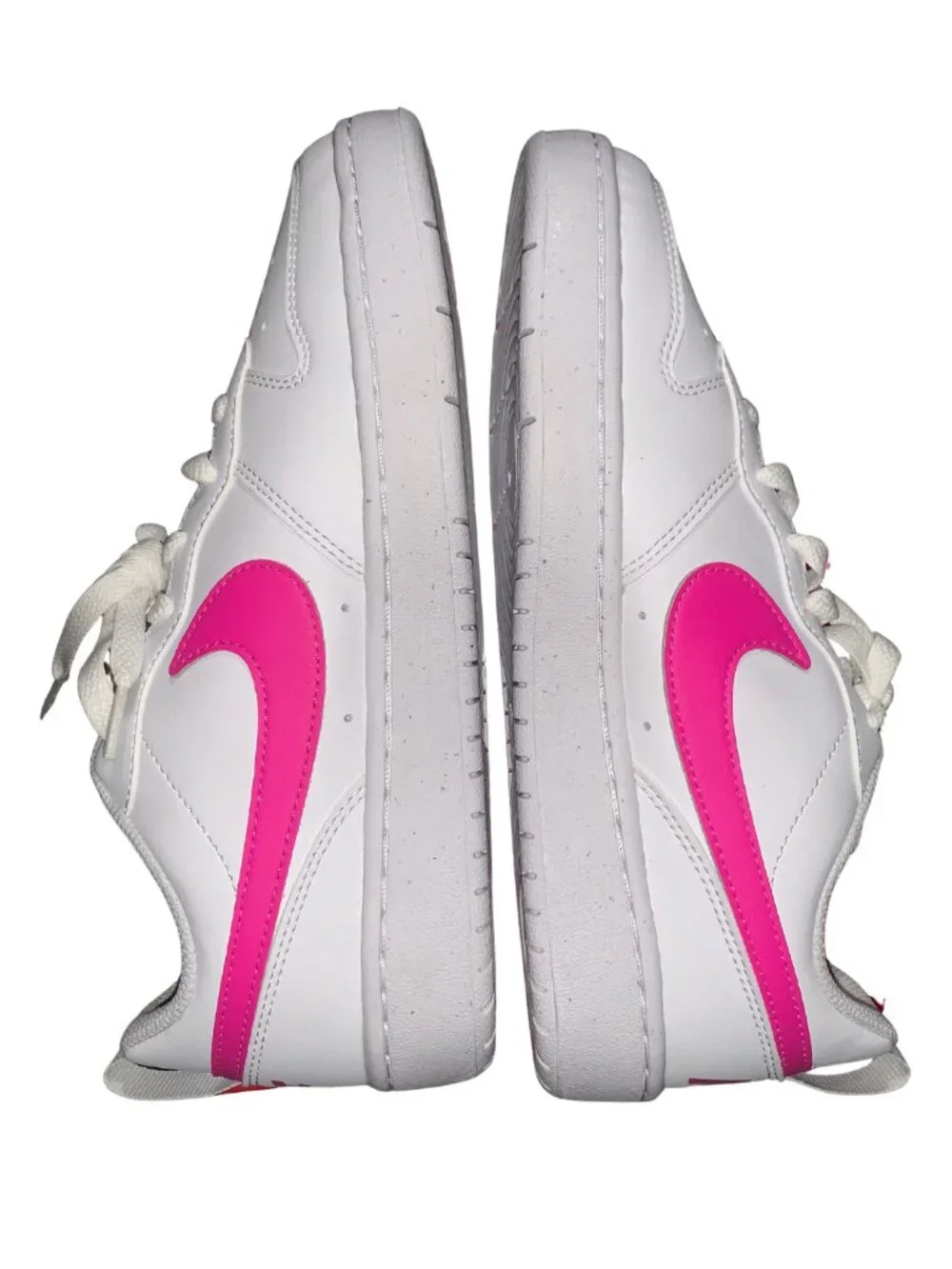 Nike Court Borough Low Recraft in White & Laser Fuchsia DV5456-113 US 6Y - NTG